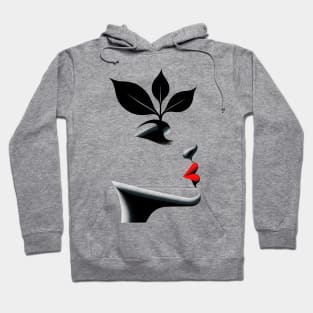 Floral Face: Nature's Elegance Hoodie